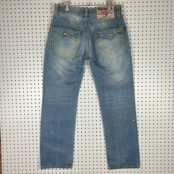 True Religion Billy Super T Baggy Jeans 32x32 Contrast Stitch Grunge Streetwear